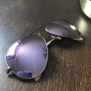 Lavender flash lenses, polarized aviators